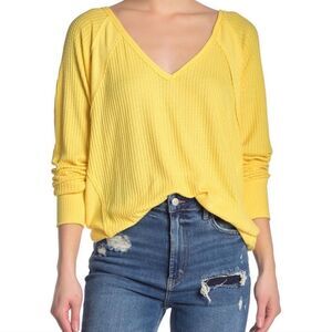 FREE People Santa Clara Thermal In Yellow